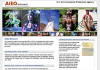 American Indian Environmental Office Intranet webpage