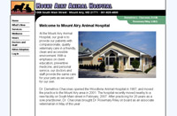 Mt Airy Animal Hospital Web page (thumbnail)